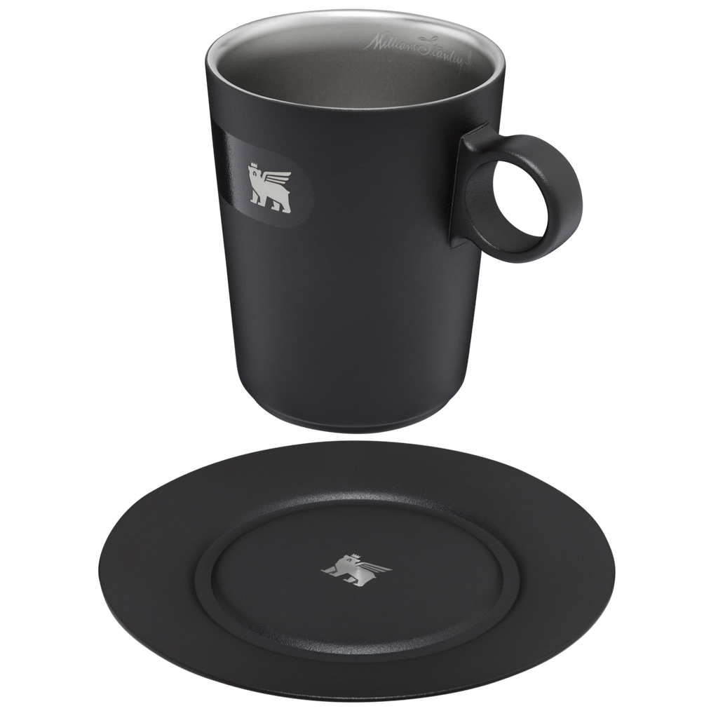 The DayBreak Café Latte Cup & Stillness Saucer | 10.6 OZ - Desk Sip Ready
