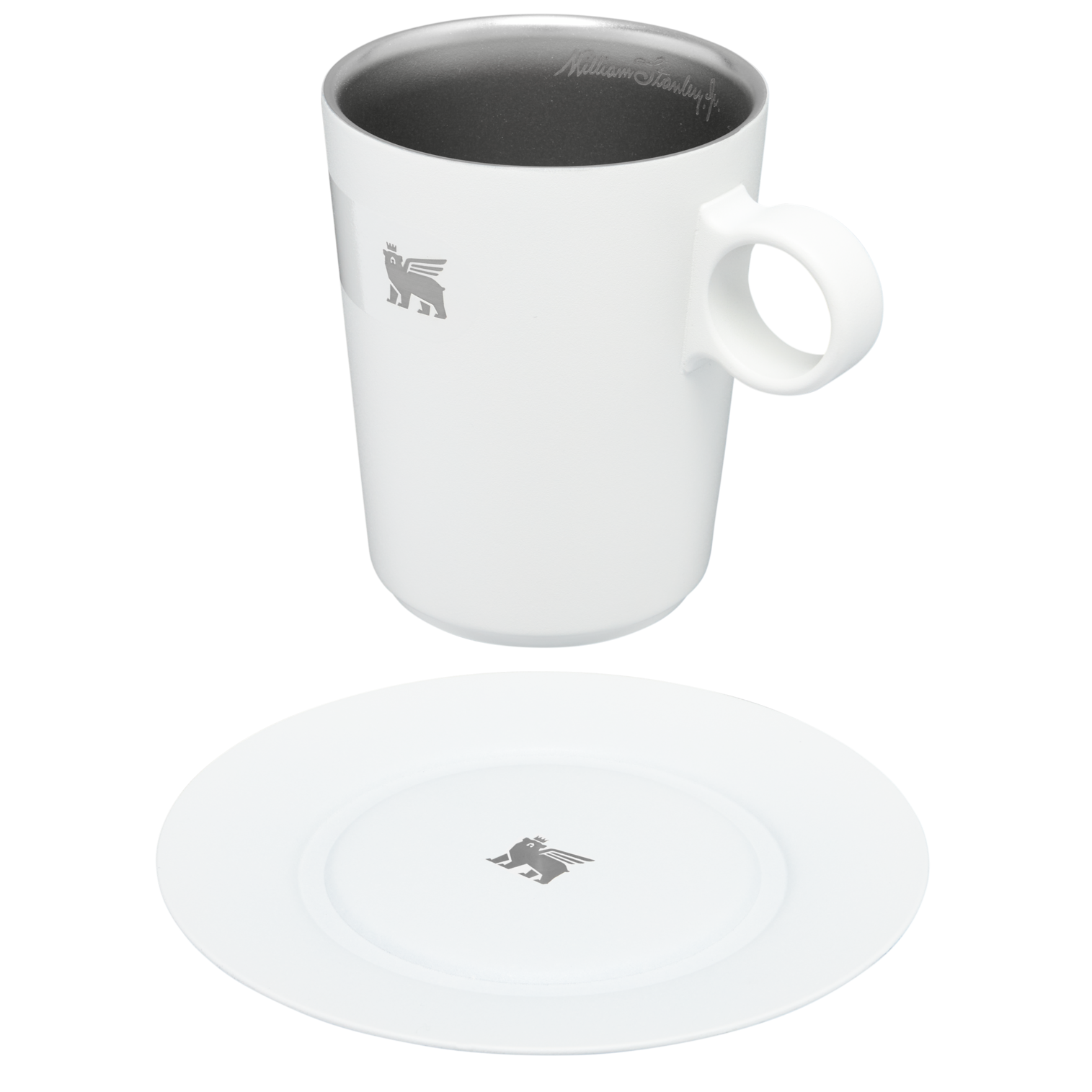 The DayBreak Café Latte Cup & Stillness Saucer | 10.6 OZ - Desk Sip Ready