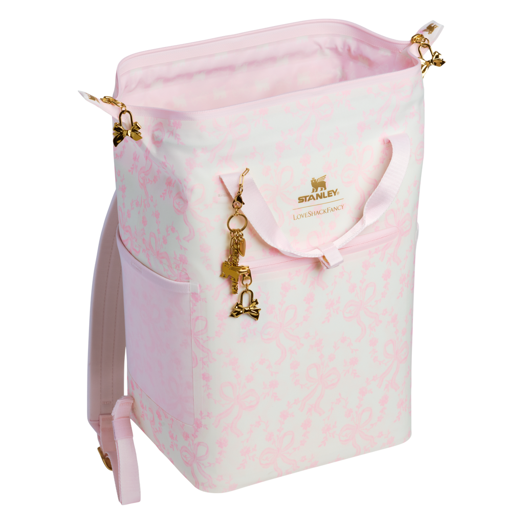 Stanley 1913 x LoveShackFancy Holiday All Day Madeleine Mini Cooler Backpack | 20 Can | 14 QT | 13.2 L - One Stanley Daily
