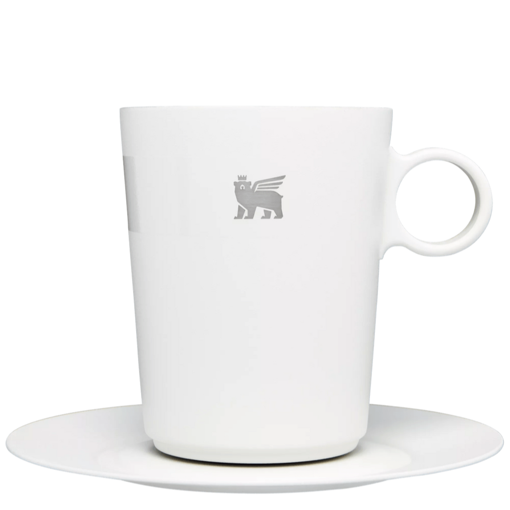 The DayBreak Café Latte Cup & Stillness Saucer | 10.6 OZ - Desk Sip Ready