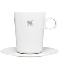 The DayBreak Café Latte Cup & Stillness Saucer | 10.6 OZ - Desk Sip Ready